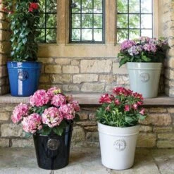 Woodlodge 33cm Pastel Grey Glazed Heritage Pot 5 Woodlodge 33cm Pastel Grey Glazed Heritage Pot -Wolf-Garten Store 5021346425093 2