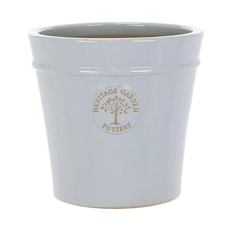 Woodlodge 33cm Pastel Grey Glazed Heritage Pot 3 Woodlodge 33cm Pastel Grey Glazed Heritage Pot