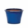 APTA 31cm Blue Saigon Glazed Bowl Planter -Wolf-Garten Store 5022413588246